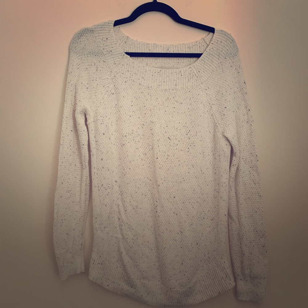 Loft Cream Speckled Sweater Size S